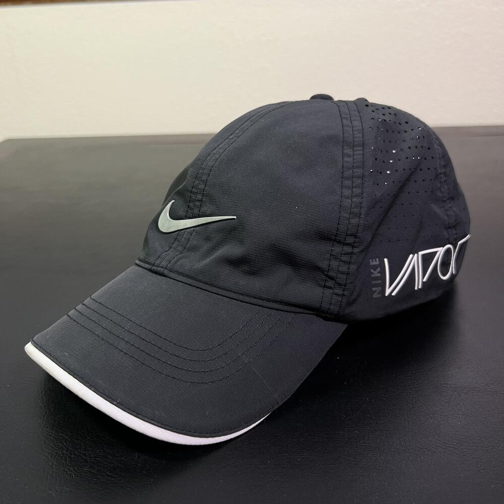 Nike Vapor RZN Golf Hat Cap Strap Back One Size Black Unisex Lightweight Mesh